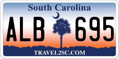 SC license plate ALB695