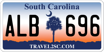 SC license plate ALB696