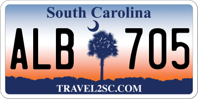 SC license plate ALB705