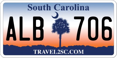 SC license plate ALB706