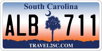 SC license plate ALB711