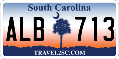 SC license plate ALB713