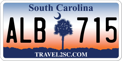 SC license plate ALB715