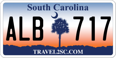 SC license plate ALB717