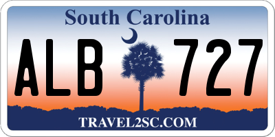 SC license plate ALB727