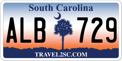 SC license plate ALB729