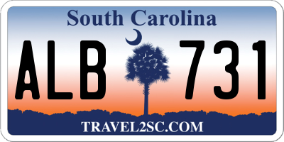 SC license plate ALB731