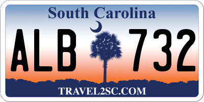 SC license plate ALB732
