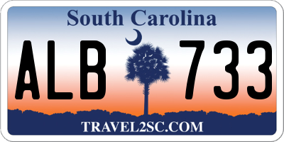 SC license plate ALB733