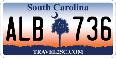 SC license plate ALB736