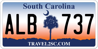 SC license plate ALB737