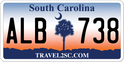 SC license plate ALB738