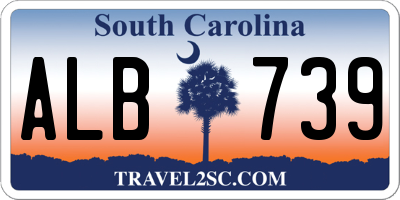 SC license plate ALB739
