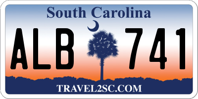 SC license plate ALB741