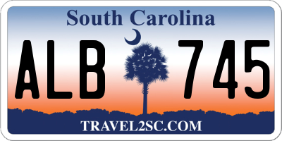 SC license plate ALB745