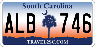 SC license plate ALB746