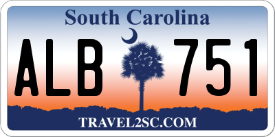 SC license plate ALB751