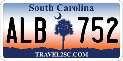 SC license plate ALB752