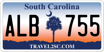 SC license plate ALB755