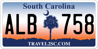 SC license plate ALB758