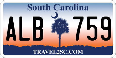 SC license plate ALB759