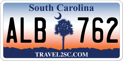 SC license plate ALB762
