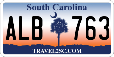 SC license plate ALB763
