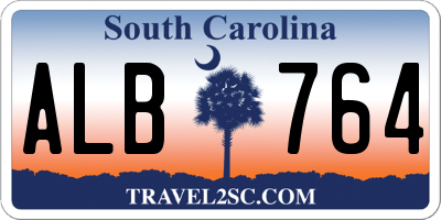 SC license plate ALB764