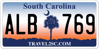 SC license plate ALB769