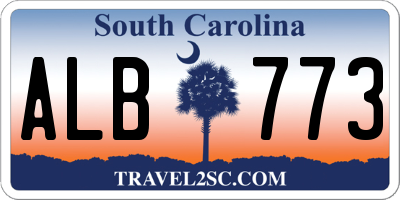 SC license plate ALB773