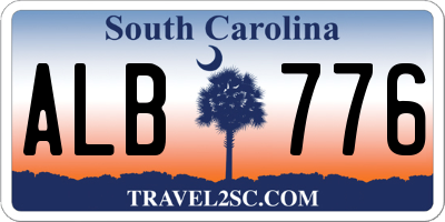 SC license plate ALB776
