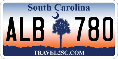 SC license plate ALB780