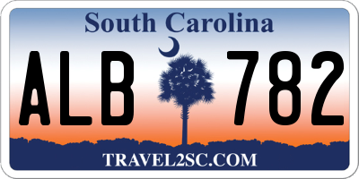 SC license plate ALB782