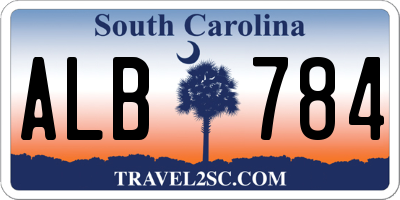 SC license plate ALB784