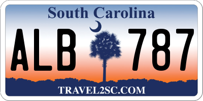 SC license plate ALB787