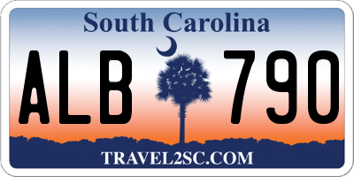 SC license plate ALB790