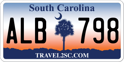 SC license plate ALB798