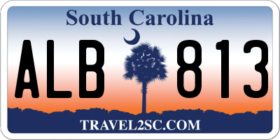 SC license plate ALB813
