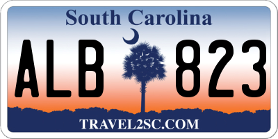 SC license plate ALB823