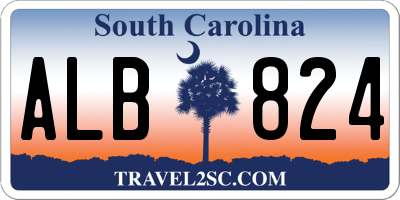 SC license plate ALB824