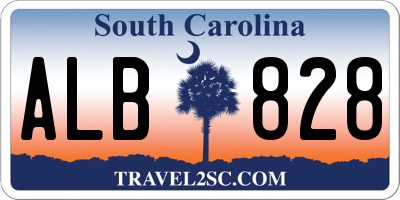 SC license plate ALB828