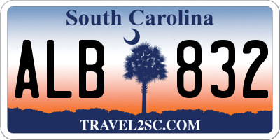SC license plate ALB832
