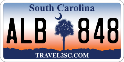 SC license plate ALB848
