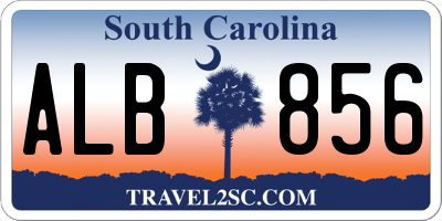 SC license plate ALB856