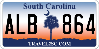 SC license plate ALB864