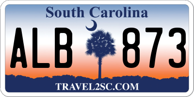SC license plate ALB873