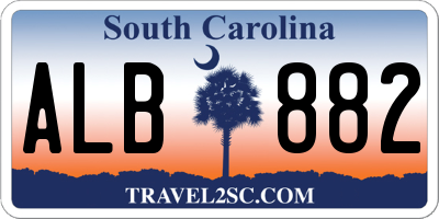 SC license plate ALB882