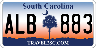 SC license plate ALB883