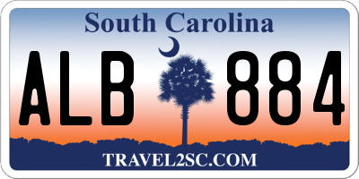 SC license plate ALB884