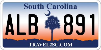 SC license plate ALB891